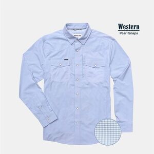 Poncho Long Sleeve Western Pearl Snap Shirt Style Nueces size XL